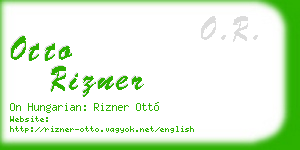 otto rizner business card